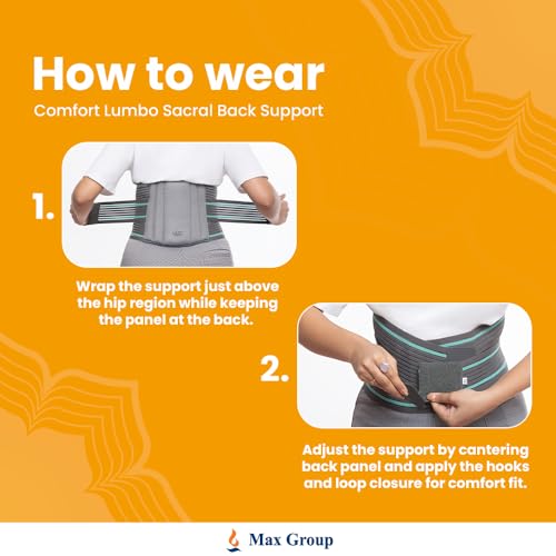 Image of AGEasy (Max Group Cotton Comfort LS Back Support Belt For Back Pain Relief | Additional Gel Padding To Prevent Heat Loss | Back Belt For Back Pain | Waist Belt For Men & Women (Large, 34-38 Inches)