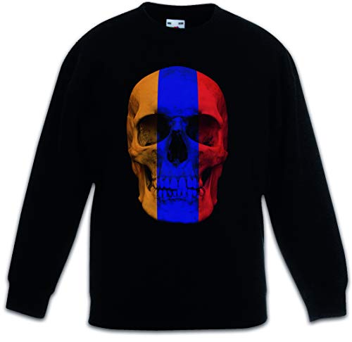 Sweat-shirt enfant noir skull arménie pullover garçon fille coton