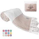 MYSTIC LOTUS Turkish Beach Towel (38x71) %100 Turkish Cotton Bath and Beach Towels - Oversized Quick