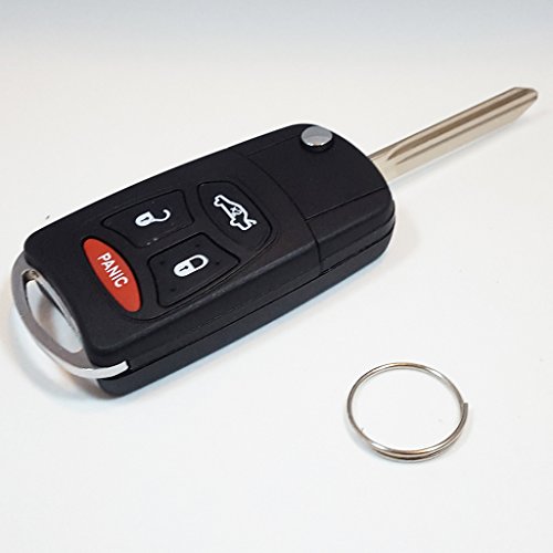 Ri-Key Security Carcasa modificada para llave abatible para Dodge Dakota 2004-2013, llave remota de 4 botones 3B