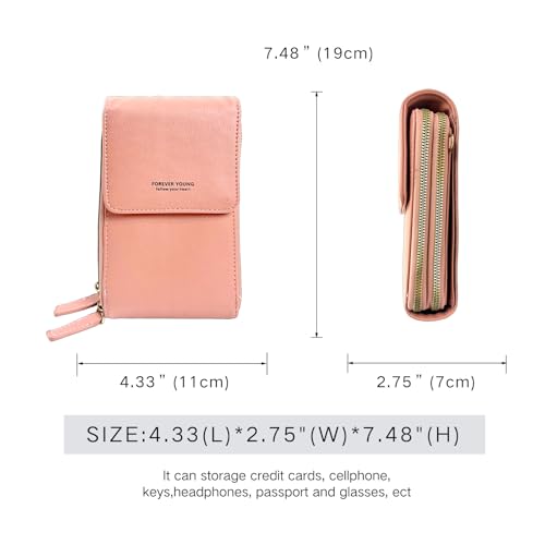 Image of Small Crossbody Cell Phone Bag for Women, Mini Shoulder Purse with Credit Card Slots