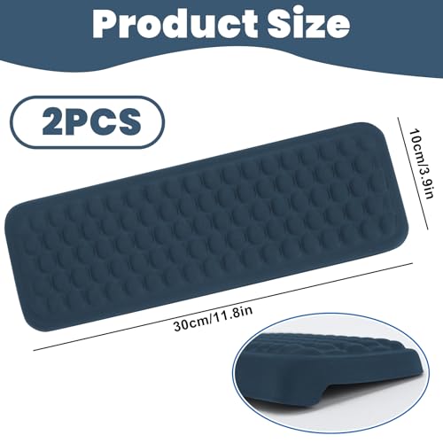 Image of Arm Rest for Desk, L-Shaped Memory Foam Elbow Pads with Non-Slip Base, 2-Piece Ergonomic Desk Edge Cushion & Wrist Rest for Computer Keyboard, Office and Home Use (Blue)