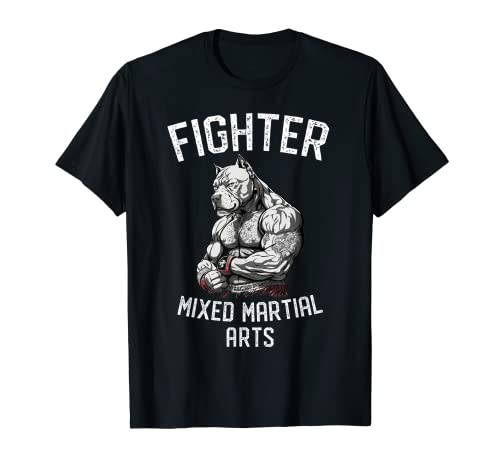 Luchador MMA Hombre - Cage Fighter Free Fighting Pitbull Camiseta