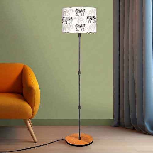 Image of Rellon Floor Lamp for Living Room with Decorative Metal Floor Lamp Standing Home Decoration Floor JuteLamp Shade Reading for Bedroom, Office,Kitchen (A9)