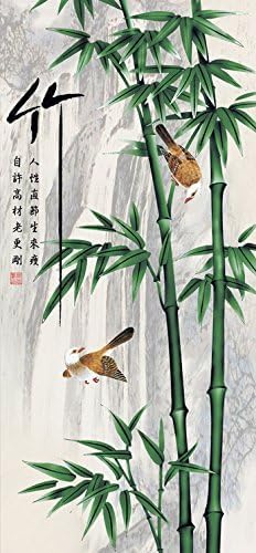 Miniatura 5 de Grace Art Rollo de pared asiático, juego de 4, flor de ciruelo, orquídea, bambú y crisantemo