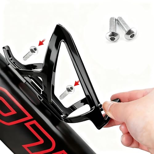 GoodTool Bike Water Bottle Holder - Universal Mount for Road & Mountain Bicycles Lightweight Water Cup Cage (Black)