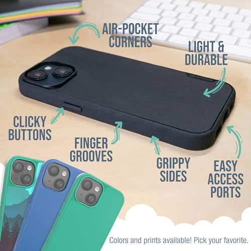 Image of Smartish iPhone 15 Magnetic Case - Gripmunk Compatible with MagSafe [Lightweight + Protective] Slim /Thin Grip Cover for Apple iPhone 15 - Clearly Clear
