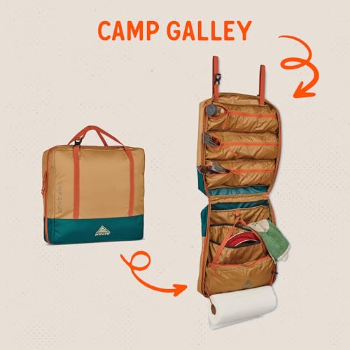 Image of Kelty Camp Galley Deluxe - Camp Kitchen Organization Kit, Deep Pockets, Paper Towel Holder, Zippered Compartments for Outdoor Cooking Essentials