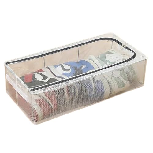 PARYAVARAN Under Bed Storage Organizer Zip Cover, Comforter Storage Container, Bedroom Storage Organization With Handle, Household Foldable Shoe Box with Single Tier, Dustproof Shoe Cover/Sneaker Box-image-32