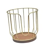 Ronyme Kaffeefilterhalter Spender, Metalldraht, Draht, Kaffee Aufbewahrungskorb, Behälter für Die Arbeitsplatte, Büro, Einweihungsdekor, Gold
