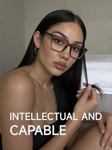 Image of Oversized Square Blue Light Glasses for Woman Men fashion Reduce Eyestrain Protection for TV /Computer /Gaming