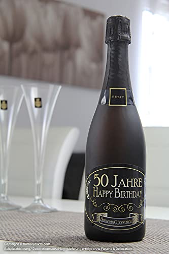 "Beste jaargang - 75 jaar - Happy Birthday" sticker champagnefles wijnfles zelfklevend - Image 4