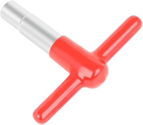 Milisten Llave cuadrada con llanta plateada Tambor Tuning Key con cubierta de silicona Percusión Hardware Tool Rojo