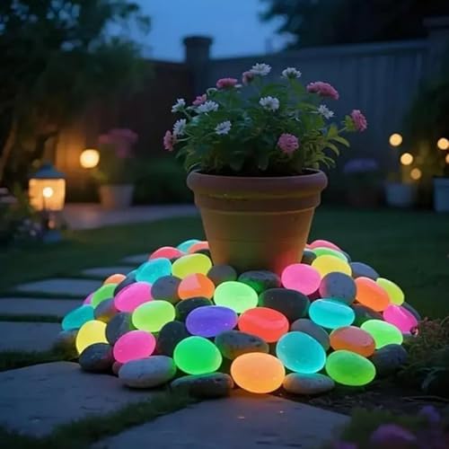 Piedras luminosas e impermeables de colores decorativas 3