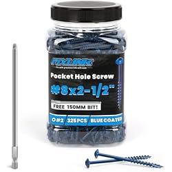Pocket Hole Screws 2-1/2 Inch, FIXLINK Pocket Screws #8 X 2-1/2