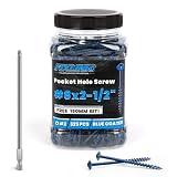 Pocket Hole Screws #8 x 2-1/2 Inch, 325PCS, FIXLINK Exterior Pocket Screws