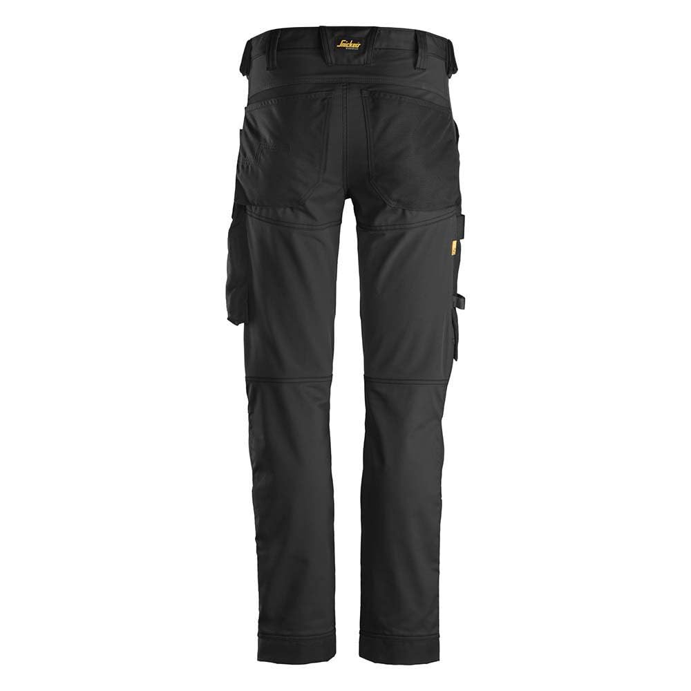 Snickers Workwear, Pantaloni elasticizzati da lavoro, Unisex-Adulto, Nero (Black/Black), 44