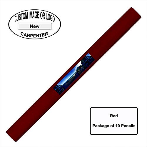 Lápices Carpinteros Personalizados Pack x10 2HB Color Rojo miniatura 2