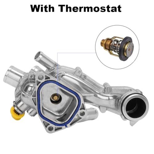 Image of Upgraded Aluminium Engine Coolant Thermostat Housing Compatible with Mini Cooper 2011-2016, Cooper Countryman 2011-2017, Cooper Paceman 2013-2016, 1.6L, Replacement for 11538671513 11537647305 | Compatible with Countryman 2011-2016, Paceman 2013-2016 1.6L, Replacement for 11538671513 -Aluminium Engine Coolant Housing