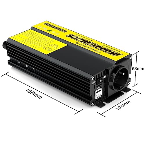 Convertitore di tensione 12v 230v 500W Inverter a