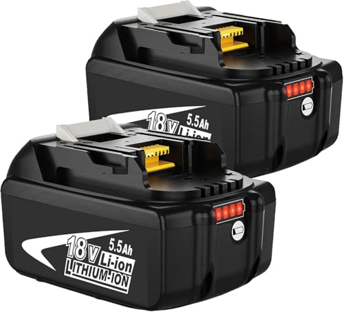 Dosctt 2 Piezas 5.5Ah para Makita 18V Bateria BL1850B Bateria BL1...