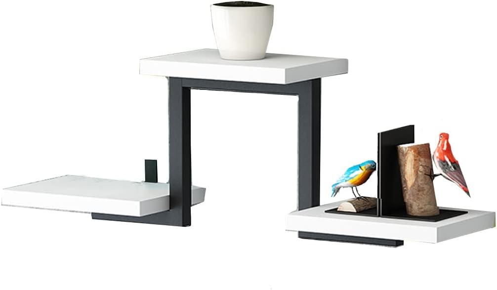 Exquisite Bathroom Shelves Floating Wood, Industrial Corner for Wall, Wall Shelf for Bedroom with with 2 Layers, Wall Mounted Hanging for Bathroom Home(Primary)