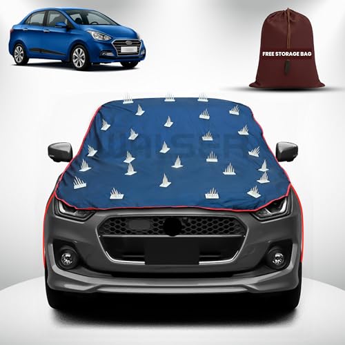 Image of WALSER Spike Car Cover for Hyundai Xcent | Anti-Climb Nail Guard for Dogs & Monkeys | Protects Bonnet, Roof & Dicky | UV, Dust & Snow Protection | Spike Cover with 4 Adjustable Hook