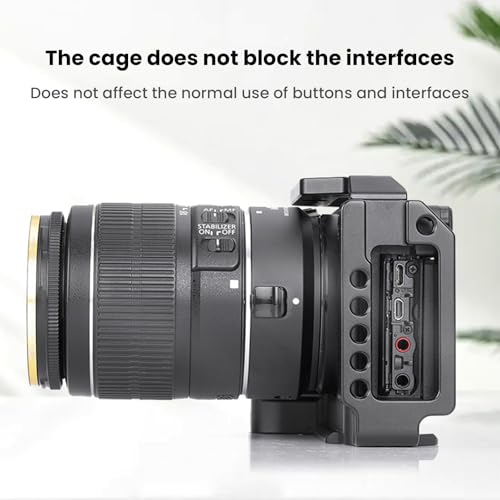 Image of Professional Camera Cage for Sony A6600 T6061 CNC Aluminum Vertical Plate Cold Shoe Mounts & Anti-Shock Design Perfect for Vlogging /Short Videos (YH-A6600 4620)