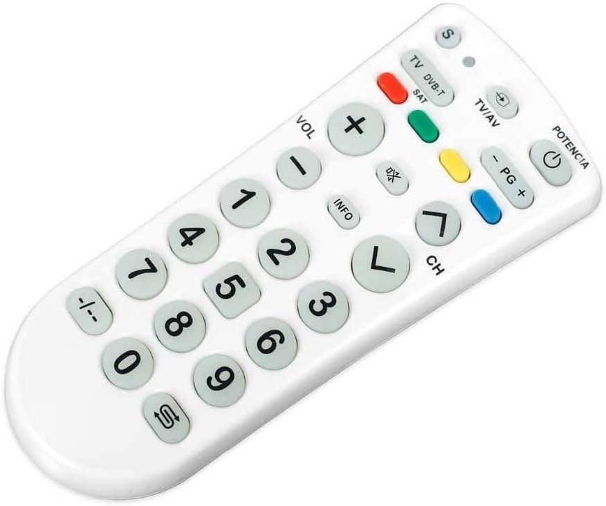 Another angled view of the Voirrow Chunghop L208 remote control, displaying the full set of control buttons.