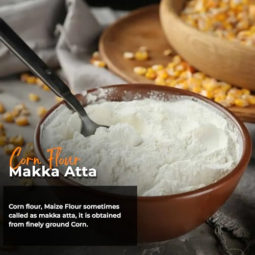 NY SPICE SHOP Corn Flour - Corn Meal Yellow - Ground Cornmeal - Makki ka Atta for Cooking Baking Cornbread, Muffins, Pancakes, Waffles, Tortilla – 3 Pound