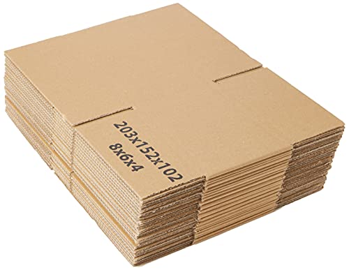Triplast 203 x 152 x 102mm Small Single Wall 8x6x4 Shipping Mailing Postal Gift Cuboid Cardboard Boxes (Pack of 25)