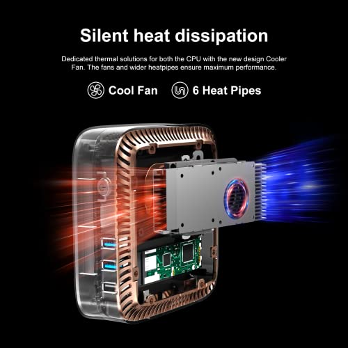 Blackview MP60 Mini PC,16GB RAM 512GB M.2 SSD Intel 11th Gen N5095(up to 2.9GHz), Mini Desktop Computers, Windows 11 Pro, Dual-Band Wi-Fi, BT 4.2, HDMI2.0 4K UHD for Business Home Office Black - Image 7