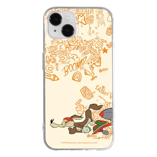 ERT GROUP Coque de téléphone Portable pour Iphone 14 Original et sous Licence Officielle Looney Tunes Motif Coyote 002 Parfaitement adapté à la Forme du téléphone...