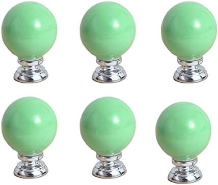 knobs,Cabinet Knobs, Ceramic Pull Handle Knobs Door Knobs6PCS Red Europe Round Candy Shape Drawer Cabinet Cupboard Wardrobe Furniture Handles Decorative