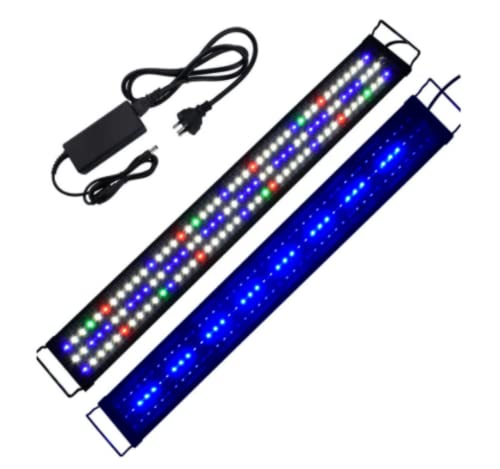 HUOLE Lumière LED,2 Modes LED Eclairage Aquarium avec Minuteur, RGB+W LED pour Aquarium d'eau Douce,Lampe, Lumière Plantes de 90-110 cm