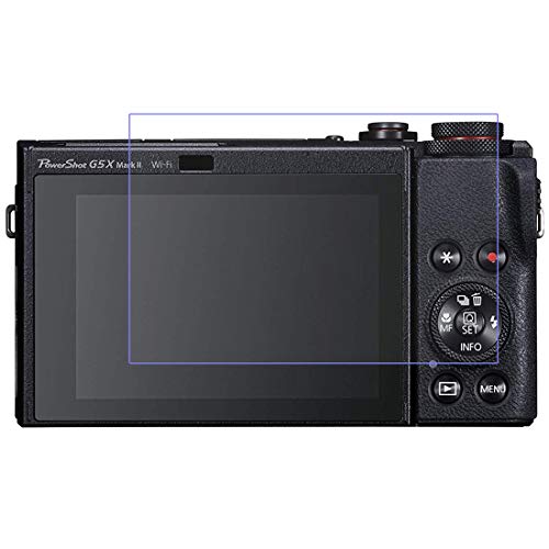 AWADUO - Protector de Pantalla LCD para Canon PowerShot G5X Mark II,9 H H?RTE, 0,3 mm St?rke, Cristal