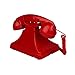 Red Vintage Telephone, Corded Retro Landline Phones for Home, Single Line Old Fashioned House Working Telephone with Loud Ringer for Seniors, Classic Antique Desk Phone for Office/Hotel/School