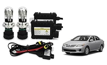 RS Enterprises Cars Corolla New H4 - HID Conversion Light Kit ( 2 HID Light , 2 Blaster , Wiring ) Vehicle HID Kit for Car Headlight