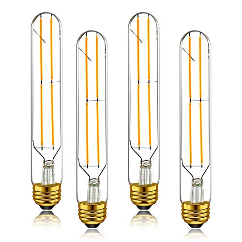 Dimmable-6W-Edison-Led-Tube-BulbsSoft-White-2700KT10-Long-Tubular-Light-Bulb-73-Inch-60Watt-EquivalentMedium-Base-E26-Led-Bulb-Pack-of-4