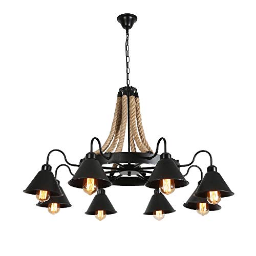 Lustre en corde de chanvre E27 pour réchauffer un intérieur froid style loft