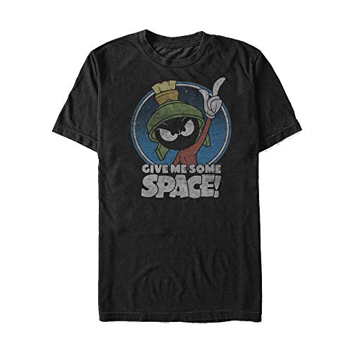 LOONEY TUNES mens Looney Tunes Marvin the Martian Give Me Some Space Basic Solid Tee T Shirt, Black, XX-Large US