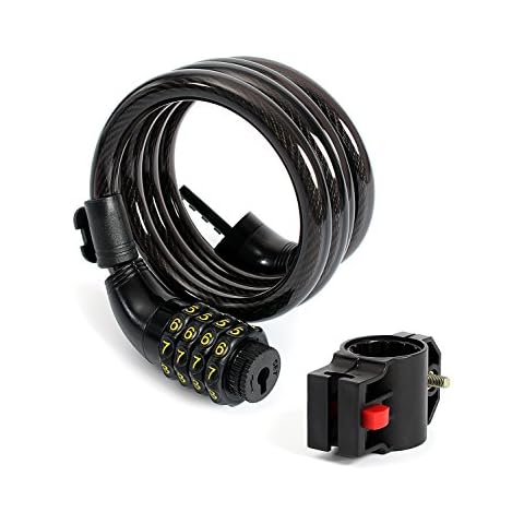MinYuocom Bike Lock Quality Chain Lock with 4-Digit Resettable Number Combination Cable Locks MZS149CB Cover