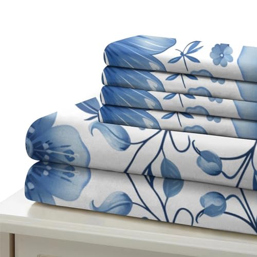 Parure de lit fleurs 3D housse de couette microfibre 200x200cm avec fermeture éclair - 6