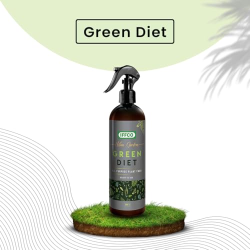 Image of IFFCO Urban Gardens - Green Diet - 500 ML - Organic Plant Food For Potted Indoor & Outdoor plants, Balanced Macro & Micro Nutrients, Ready to Use Spray