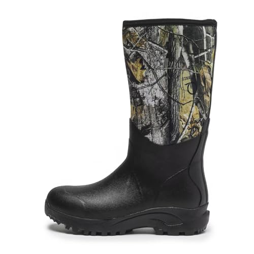 Northikee Heavy-Duty Neoprene Insulated Rain Boots for Hunting, Fishing, and Gardening
