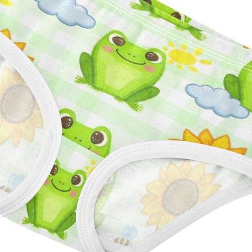 Toddler Underwear Floral 2t Cotton Panties Little Girl Print Undies Kids Briefs Cute Cartoon Frogs4