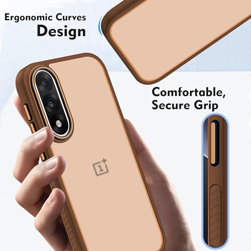 Image of V-TAN Back Cover for Oneplus Nord 5 Compatible Case, Matte Finish Transparent Case, TPU, Camera Protective Shockproof Cover (Brown)