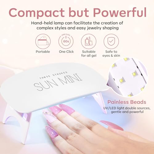 Image of Poly Nail Gel Extension Kit for Builder Gel UV Nail Art Kit, Nail Extension Set (8in1) (needs 2-3 time practice)(SSD KIT) (LIGHT NUDE, SSD KIT)