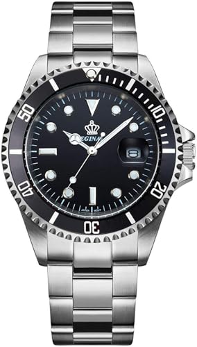 FANMIS Mens Luxury Watches Rotatable Bezel Sapphire Glass Luminous Hand Quartz Silver Tone Stainless Steel Watch product thumbnail 9