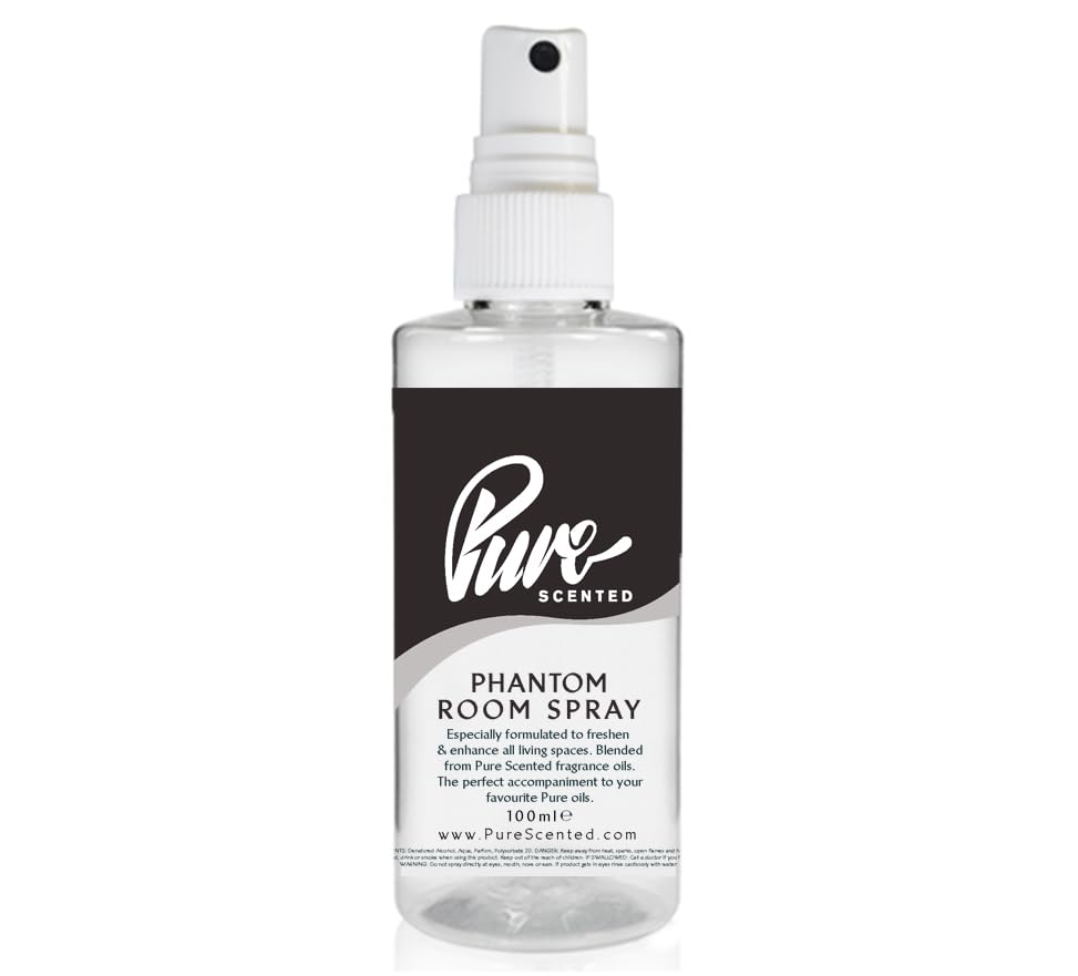 "Pure Scented 100ml Room & Fabric Sprays Suitable For Home, Car, Caravan, Work, Gym Bags, Odour Eliminators (1 x 100ml, Phantasm)"